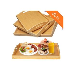 สินค้าขายดี |   ถาดเสิร์ฟไม้ไผ่สำหรับส่งออกจำนวนมาก แผ่นรองเสิร์ฟสำหรับร้านอาหาร จัดเสิร์ฟอาหาร เวียดนาม - Product Image 1