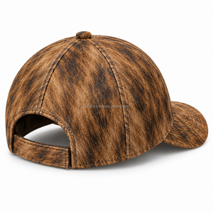 Casquettes en cuir de vachette à poils - Haute qualité, tailles personnalisées, unisexe, quatre saisons, service OEM avec tissu standard - Product Image 3