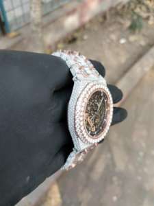 Best Quality Automatic Diamond <b>Watch</b> for Men with Transparent Back Case and <b>Mechanical</b> Movement Available At Best Price - Product Image 3