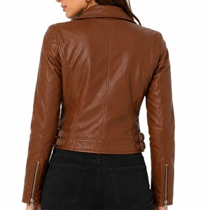 Premium <b>Women</b> <b>Leather</b> <b>Jacket</b> Stylish Durable Elegant Comfortable Slim Fit Modern Fashion Design Soft Smooth Comfortable Material - Product Image 2