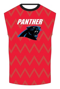 Conjunto Deportivo Panther de Compresión, Estampado Geométrico Rojo Sublimado, Absorbente de Humedad, Unisex para Adultos, Camiseta sin Mangas y Pantalones Cortos - Product Image 2