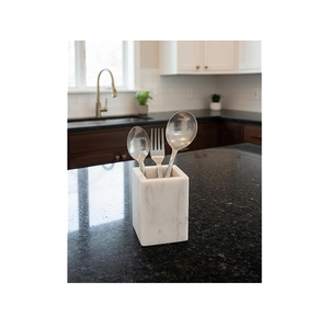 Marble Spoon Holder Elegant kitchen Countertop Cutlery Holder Dishwasher Safe & Kitchen <b>Storage</b> Spoon Holder - Product Image 3