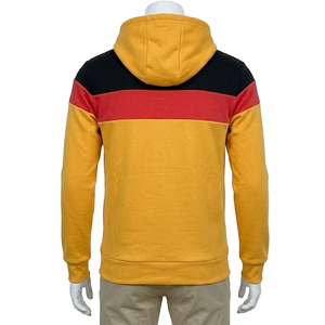 เสื้อฮู้ดซิปแบบกำหนดเองสำหรับผู้ชาย ผ้าฝ้ายฟลีซ 100% ลายเรียบ พร้อมโลโก้แบบกำหนดเองด้านหน้าและกระเป๋าคิงการูแบบแยกส่วน - Product Image 2