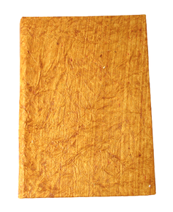 Carnet en cuir recyclé de style artisanal, papier de coton fait main, couleur marron kaki, couverture rigide, élégant carnet marron kaki - Product Image 1
