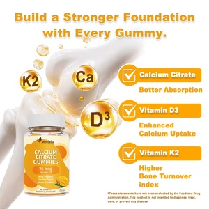 Meelefu Canxi Citrate Gummies với vitamin D3, B6, B12, magiê kẽm canxi cho phụ nữ và nam giới, hỗ trợ sức khỏe cơ xương - Product Image 5