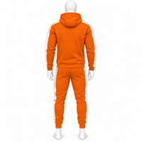 Ensemble de survêtement sportif pour homme, personnalisable, avec sweat à capuche zippé et pantalon de survêtement oversize à coupe carrée, brodé, fabriqué pour la vente