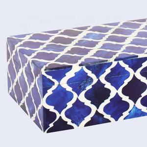 Royal Decore Mart azul marino joyero resina incrustaciones regalo almacenamiento hermoso logotipo personalizado impreso Rectangular uso artesanal decorativo - Product Image 3