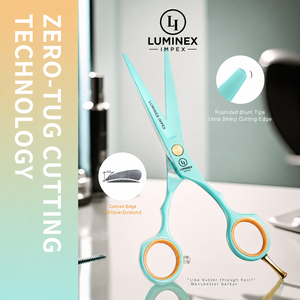 NYBL-55 5.5inch Straight <b>Left</b>-<b>handed</b> <b>Scissors</b> JAPAN 440C Sharp 58-59HRC Hardness Stainless Steel Handle Barber Shears Hair 28 - Product Image 2