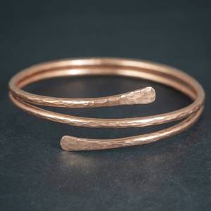 Copper Braided Cuff <b>Bracelet</b> Gold Plated Fashion Jewelry Handmade Metal Craft men women <b>healing</b> therapy wrist wear - Product Image 1
