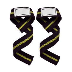 Sangles de levage en coton avec logo personnalisé, poignées de musculation, support pour barre de musculation pour l'entraînement en force en salle de sport - Product Image 3