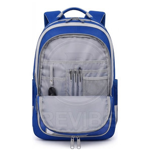 Sac à dos scolaire moderne en nylon léger, plusieurs poches, résistant à l'eau, capacité 30-40L, design unisexe pour adolescents, utilisation en voyage - Product Image 5