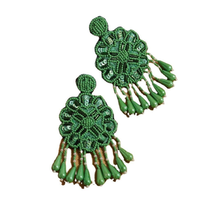 Pendientes de Cuentas Hechos a Mano con Bordado Personalizado, Joyería Boho Colgante, Diseño Exclusivo para Fiestas y Festivales de la India por MD HANDICRAFTS - Product Image 5