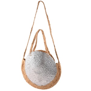 Sac fourre-tout en jute tendance et luxueux pour femmes, style bohème écologique, sac à main durable - Product Image 1