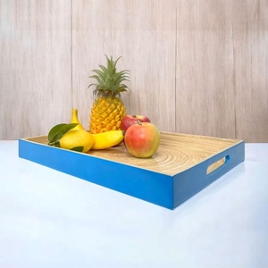 Bandeja de Bambú Sostenible con Asa, Bandeja Desechable para Servir Alimentos, para Catering, Fiestas y Eventos al Aire Libre - Product Image 4