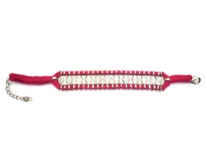 Pave Diamond Bohemian White Rhodium Plated Macrame Adjustable Bracelet <b>for</b> <b>Men</b> Women & Children-Party Gift - Product Image 1