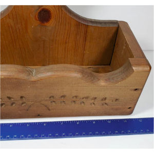 Panier de rangement rustique en bois, organisateur de table vintage avec poignée, support à épices de cuisine, panier décoratif en bois pour bureau, boîte en bois - Product Image 6