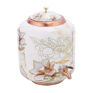 Distributeur d'eau en cuivre avec motif floral et robinet en cuivre pour usage domestique - Product Image 4