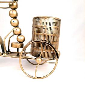 Porte-bouteilles en forme de cycle unique pour centre de table, présentoir de bar et objet cadeau, provenant d'Inde - Product Image 2