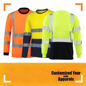 Camisa de Seguridad de Alta Visibilidad para Hombre, Reflectante, con Rayas, Manga Larga, Ropa de Trabajo Transpirable de Secado Rápido, Uniforme OEM 2026 - Product Image 5