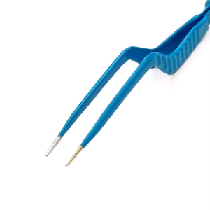 Azicon's European Bipolar Bayonet Forceps - Stainless Steel Reuse Autoclavable Neurosurgical Coagulation Bipolar Bayonet Forceps - Product Image 2