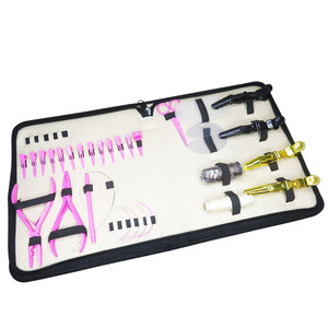 Kit de Herramientas Profesionales para Extensiones de Cabello Pre-Adheridas DIY, Tipo Curvo, con Gancho, Aguja, Alicates y Lazos - Product Image 4