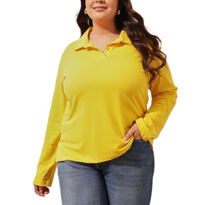 Chemises polo pour femmes en coton tricoté de haute qualité, manches longues, design personnalisé, confortables, élégantes, vêtements décontractés, logo jersey - Product Image 1