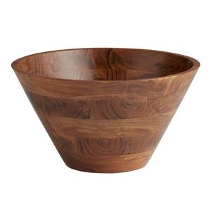 Tazón de Ensalada Decorativo de Madera, Apto para Alimentos, Ecológico, Tazones para Servir Comida, Decoración del Hogar, Vajilla, Tazón para Frutas, Grande y Curvo - Product Image 3