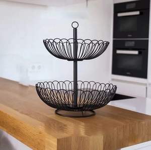 Panier à fruits élégant en fer forgé pour comptoir de cuisine, rangement de fruits frais, décoration de table à manger, organisateur – Fabricant de confiance - Product Image 3