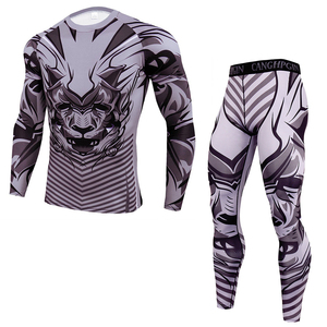 Conjunto de Compresión Vedo de 3 Piezas con Logotipo Personalizado, Ropa Deportiva Transpirable de Poliéster, Capa Base para Ciclismo, Ajuste Ceñido, Cintura Elástica - Product Image 3