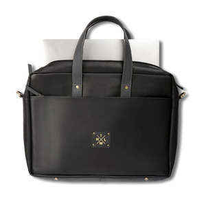 Genuine Leather Black Large Capacity Laptop <b>Bag</b> Briefcase Crossbody <b>Computer</b> Handheld Business Travel <b>Bag</b> - Product Image 6