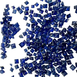 Haute qualité 2-3mm naturel bleu saphir princesse coupe pierre précieuse minérale en vrac pour la fabrication de bijoux - Product Image 3