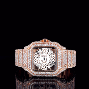 Reloj Mecánico de Lujo, Elegante y Clásico, con Cristales de Moissanita y Diamantes, 20 mm, Diseño Brillante en Acero Inoxidable, 10 mm - Product Image 1
