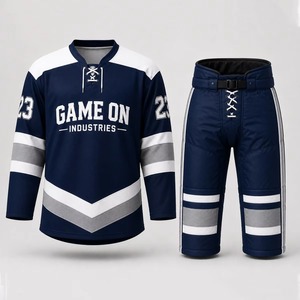 Nouvelle arrivée, maillot de hockey sur glace tendance et élégant, vêtements de sport légers, 100% polyester, coupe-vent, impression de logo personnalisée - Product Image 1