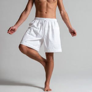 Pantalones Cortos de Yoga Holgados para Hombre, Cintura Alta con Cordón Ajustable, Secado Rápido, Ecológicos, para Entrenamiento de Verano - Product Image 1