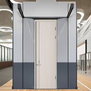 Puertas Corredizas Modernas de Madera Sólida, Seguras, Libres de Formaldehído, Impermeables, Duraderas, Superficie Lisa, 5 cm de Grosor, Interior Gris con Incrustaciones - Product Image 4