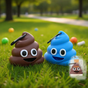 Dispensador de bolsas para excrementos de mascotas Yommy, forma de caca de 9 cm, para perros y gatos - Product Image 3