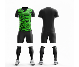 ชุดเสื้อและกางเกงฟุตบอลแบบซับลิเมชั่นสั่งทำพิเศษ |   ไซส์ผู้ชาย ผู้หญิง และเยาวชน |   ชุดกีฬาฝึกซ้อมน้ำหนักเบา แห้งเร็ว - Product Image 1