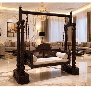 Columpio de madera de estilo italiano lujoso para hogares indios, columpio de madera de teca y nogal oscuro personalizado, columpio de diseño de madera, Nueva Zelanda - Product Image 1