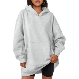 Sudaderas con Capucha para Mujer al por Mayor, de Manga Raglán Oversize, con Logotipo Personalizado, Bloques de Color, de Forro Polar, Ajuste Holgado, Estilo Urbano - Product Image 4