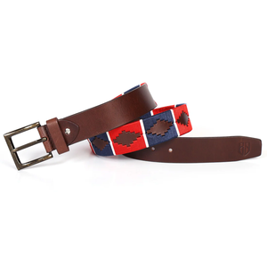 Ceinture en cuir marron brodée personnalisée 2025 pour homme et femme avec boucle en alliage – Design éco-responsable sur mesure - Product Image 1