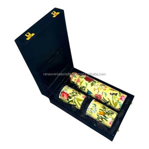 Ensemble de bouteilles en cuivre imprimées Meena, gobelet, boîte en velours noir, isolation thermique, 1000 ml, cadeau d'affaires, mariage, maison - Product Image 1