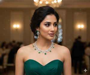 Meilleures ventes : Ensemble collier et boucles d'oreilles tendance en laiton pour femme, idéal pour les fêtes, le bureau et les cadeaux - Product Image 4