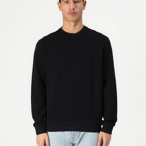 Wholesale Lightweight Custom Logo Fashion Hooded Collar Regular Fit Long Sleeve Knitted Lined Cotton Hoodie for Men - Product Image 4