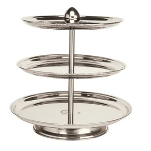 Home Hotel Restaurant Use Excellent Design Metal Cake Stands Black Finishing Top Tabletop Decorative Stylish Cake Stand - Product Image 3