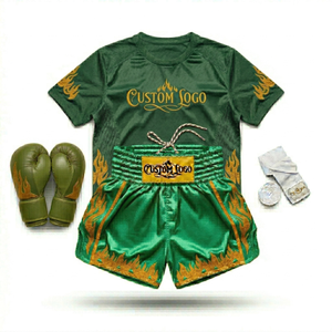 Custom Boxing Rash Guard Black <b>White</b> <b>Compression</b> Wholesales Men T <b>Shirt</b> MMA Rashguard High Quality Muay Thai Shorts Sets - Product Image 1