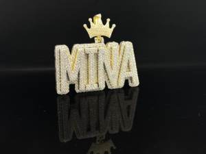Pendentif Breloque Hip Hop Diamant Million Dollar Ice Legacy en Argent Tibétain et Acier Inoxydable Plaqué Argent, Bijou Unisexe Tendance, Cadeau - Product Image 1