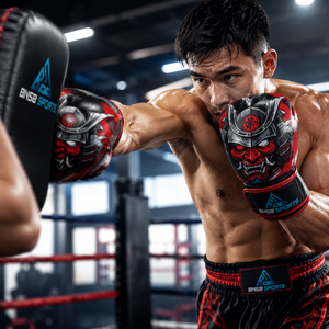 ถุงมือชกมวย MMA หนัง PU ยูนิเซ็กซ์ รุ่น Custom BNSB Sports - น้ำหนักเบาและซับแรงกระแทก สำหรับฝึกซ้อม มวยไทย คิกบ็อกซิ่ง - Product Image 5