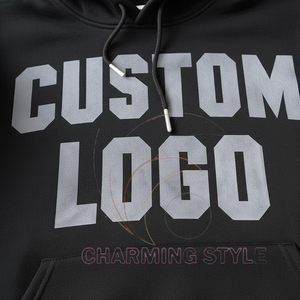 Denimes Men's 100% Cotton Pullover Hoodie High Quality Puff Printing Tears Sweatshirts Streetwear <b>Tracksuits</b> for Autumn - Product Image 4