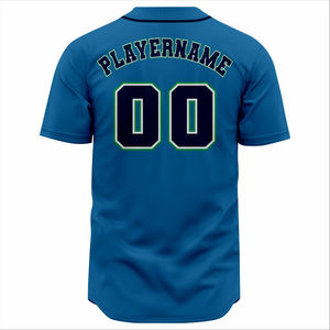 Maillot de baseball personnalisé uni à manches courtes, col en V, pull unisexe pour adulte, uniforme de softball 100 % polyester 240g sublimé - Product Image 4