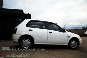 แผ่นบังแดดหน้าต่างรถยนต์ HIC วัสดุ PMMA สำหรับ TOYOTA Starlet ปี 1996~1999  100% ตรงรุ่น - Product Image 3